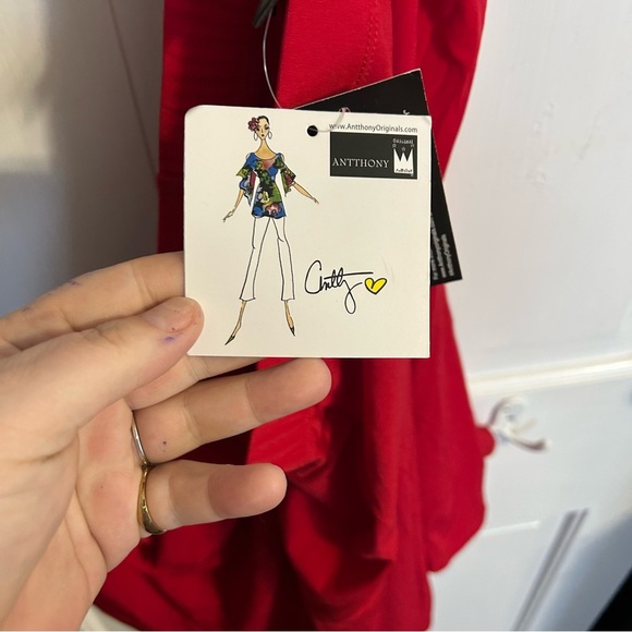 Anthony Richards Knit Red A-line Skirt 3X - Picture 2 of 5